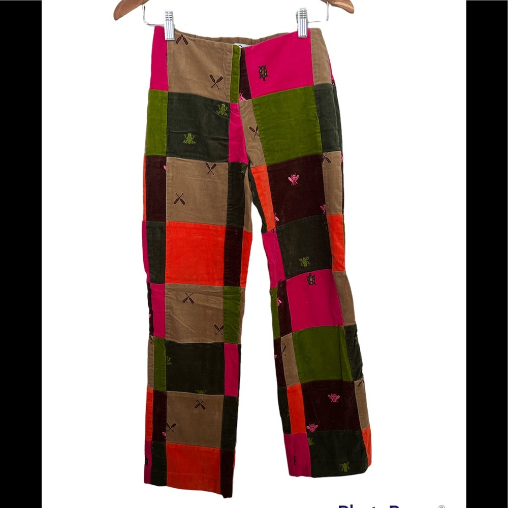Lilly Pulitzer Vintage Lake Patchwork Corduroy Pants - Womens size 0